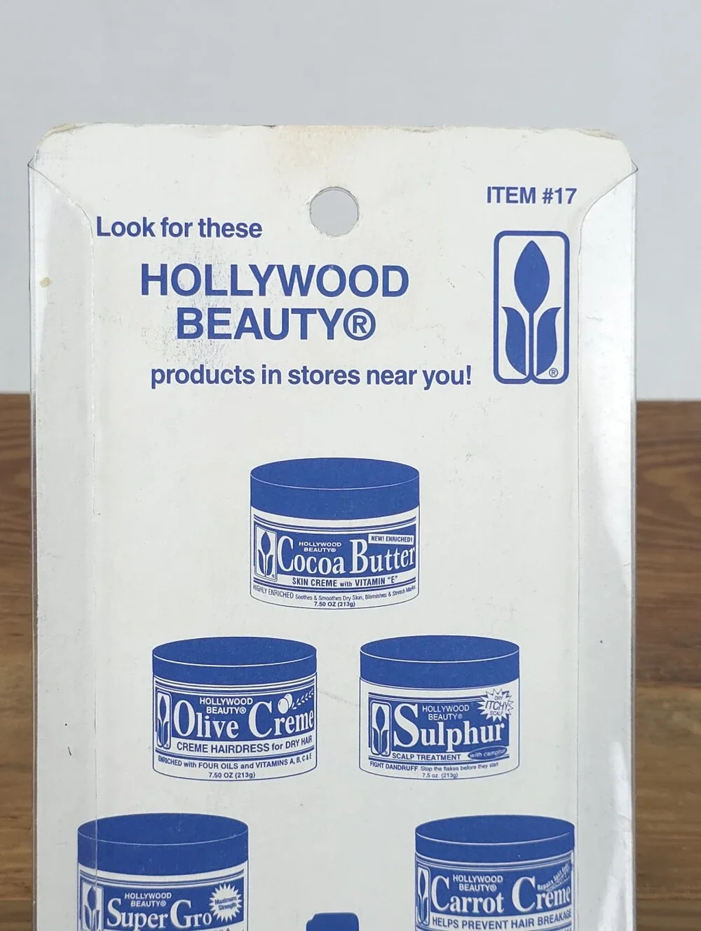Vintage Hollywood Beauty Firm Professional Wave Brush #17 Boar Bristle NOS